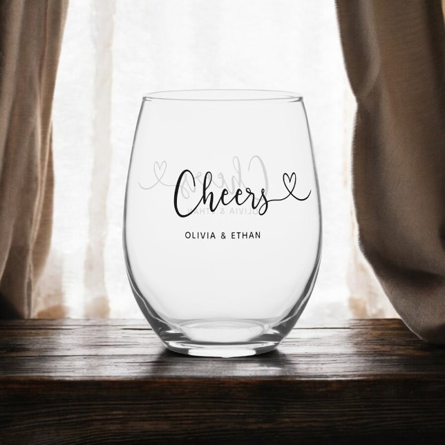 Vaso De Vino Boda Minimalista de Salud (Subido por el creador)