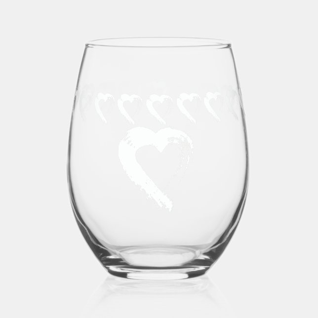 Vaso De Vino Boda Moonheart Favor Vino sin Estúmulo (Anverso)