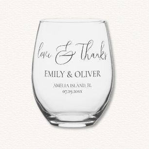 Vaso De Vino Bombas de ostras Boda Drinkware Etched