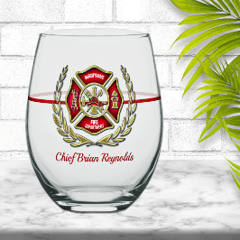 Vaso De Vino Bombero personalizado