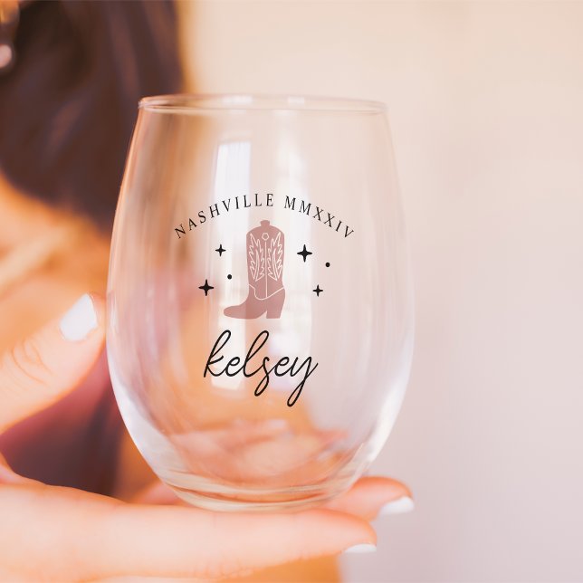 Vaso De Vino Bota de Vaquero Personalizada Fiesta de Despedida  (Subido por el creador)