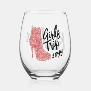 Vaso De Vino Botas de espejo de discoteca de viaje de chicas pe