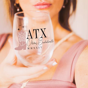 Vaso De Vino Botas de Vaquero Personalizadas Fiesta de Despedid