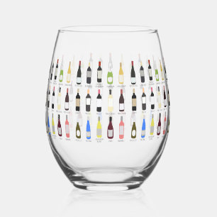 Vaso De Vino Botellas De Los Amantes Del Vino Con Nombres Ilust
