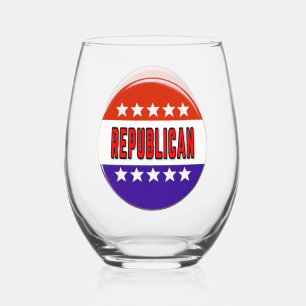 Vaso De Vino Botón Republicano