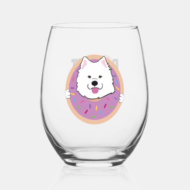 Vaso De Vino Botones en un donut (Anverso)