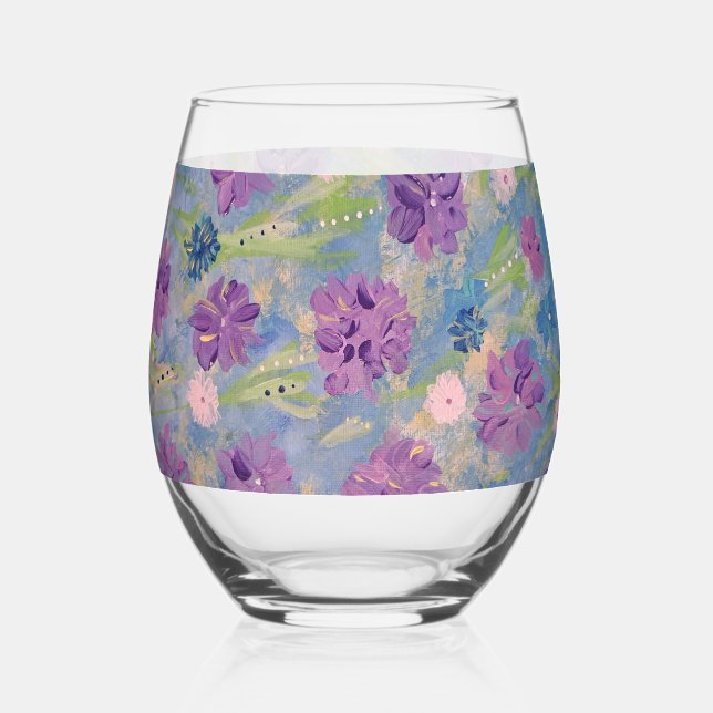 Vaso De Vino Bouquet de primavera (Anverso)