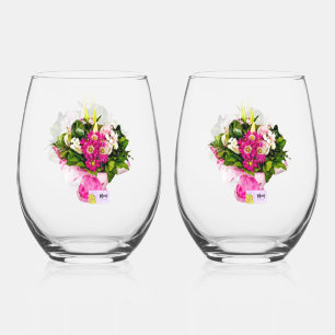 Vaso De Vino Bouquet For Mom