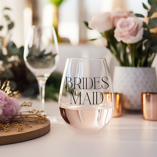Vaso De Vino Bridesmaid Stemless Wine Glass (Subido por el creador)