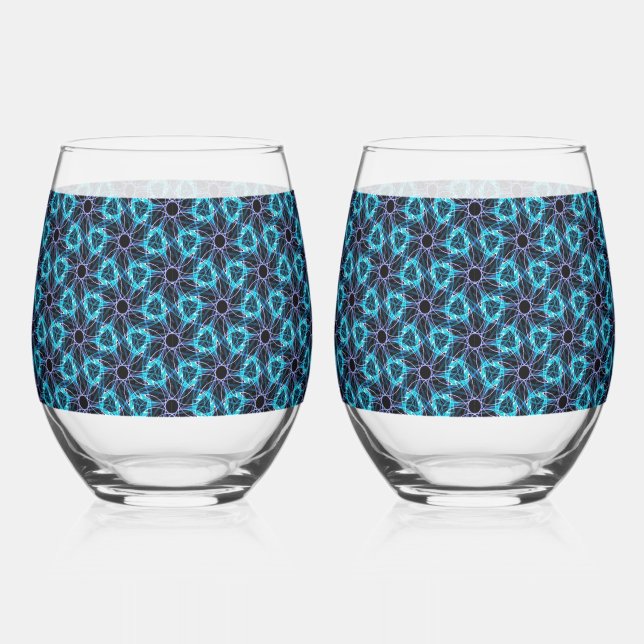 Vaso De Vino Brillo fractal (Derecha)