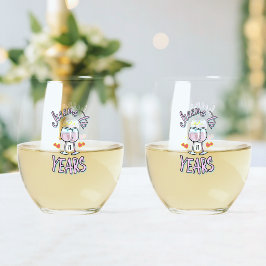 Vaso De Vino Brindis por 11 Años Copa de Vino Personalizada | R