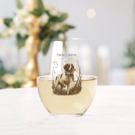 Vaso De Vino Brittany Spaniel y chocha