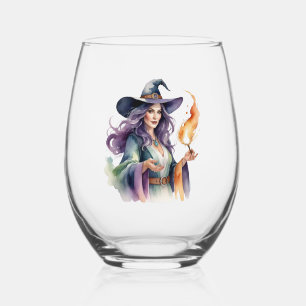 Vaso De Vino Bruja con fuego