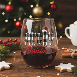 Vaso De Vino Búfalo Agradable Y De Moda Jugado Feliz Navidad