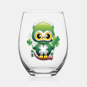 Vaso De Vino Búho Bebé Lindo Dibujo Animado St Patrick