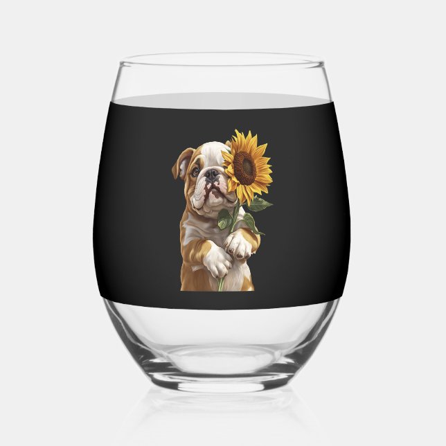 Vaso De Vino Bulldog  (Anverso)