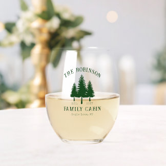 Vaso De Vino Cabaña Familiar Rústica Campestre Bosque Verde