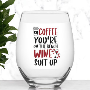 Vaso De Vino Café estás en el banco de vino