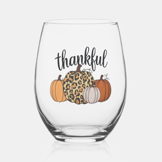 Vaso De Vino Caída de Halloween en la temporada de calabaza leo (Anverso)