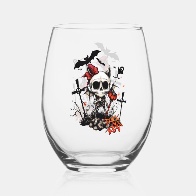Vaso De Vino Calabaza Mágica y Diversión Humana. (Anverso)
