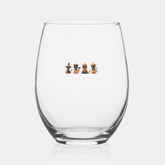Vaso De Vino Calabaza para gato negro