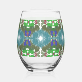 Vaso De Vino Calidoscopio Marea Esmeralda