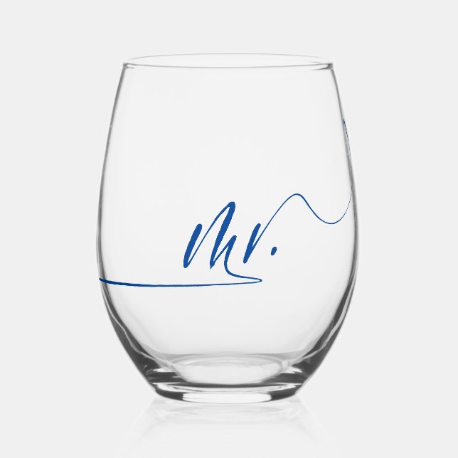 Vaso De Vino Caligrafía moderna manuscrita Sr. (Anverso)