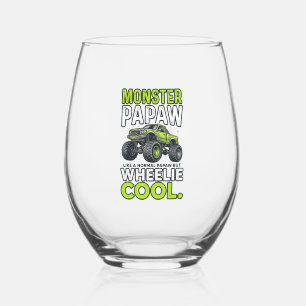 Vaso De Vino Camión Monstruo Papá Wheelie Genial Divertido Dise
