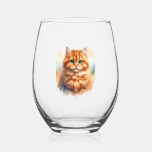 Vaso De Vino Camiseta Clásica De Ginger Tabby Cat
