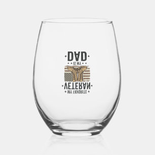 Vaso De Vino Camiseta de Botas de Combate Patrióticas para Papá