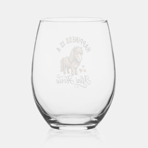 Vaso De Vino Camiseta de diseño de caballo miniatura grabado vi
