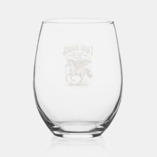 Vaso De Vino Camiseta de diseño vintage de jinete de fantasía d