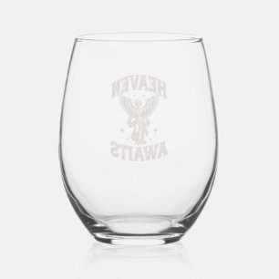 Vaso De Vino Camiseta de grabado vintage de ángel gótico que es