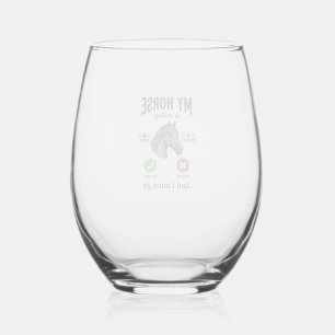 Vaso De Vino Camiseta de grabado vintage de caballo divertido l