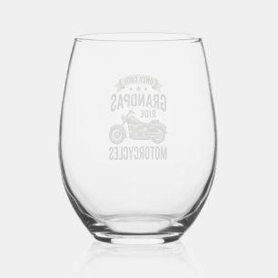 Vaso De Vino Camiseta de Motociclista Vintage para Abuelos Geni