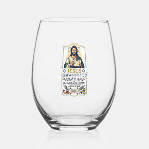 Vaso De Vino Camiseta de nerd de idiomas de la Biblia de Jesús 