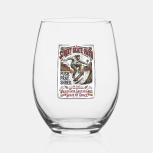 Vaso De Vino Camiseta de skate longboard Jesús cristiano