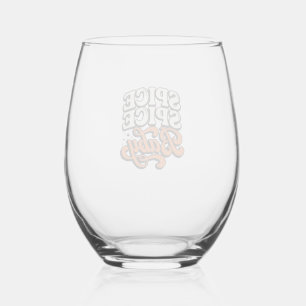 Vaso De Vino Camiseta de tipografía retro vintage Spice Spice B