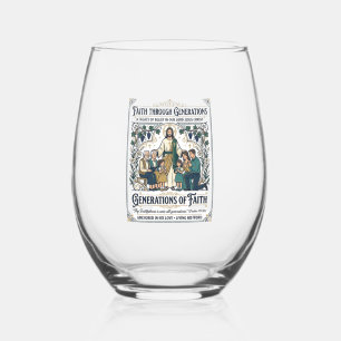 Vaso De Vino Camiseta del Árbol Genealógico de Jesús Diseño Bas