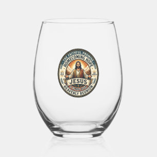 Vaso De Vino Camiseta Esposa Militar de Jesús Esperando Esposa 