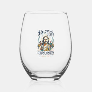 Vaso De Vino Camiseta estilo campamento juvenil Merch Iglesia d