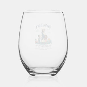 Vaso De Vino Camiseta gráfica de adopción y cuidado de Jesús Cr
