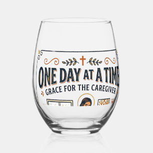 Vaso De Vino Camiseta Gráfica Jesús Cuida Padres Ancianos Chris