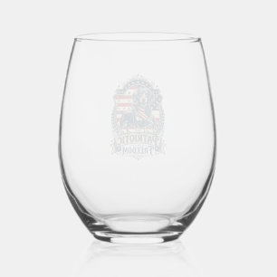 Vaso De Vino Camiseta gráfica vectorial de dachshund patriótico