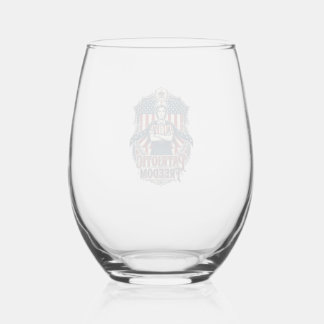 Vaso De Vino Camiseta gráfica vectorial de enfermera patriótica