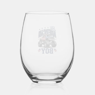 Vaso De Vino Camiseta Patriótica Vintage Camión Monstruo Niño A