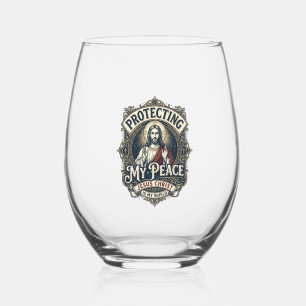 Vaso De Vino Camiseta Respeto Propio Límites Jesús Fe Basada De