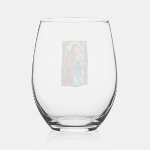 Vaso De Vino Camiseta Vectorial de Figura Religiosa Rezando Vin
