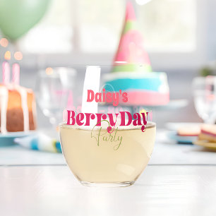 Vaso De Vino Campos de fresa Delight Birday