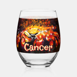 Vaso De Vino Cáncer de playa costera cangrejo náutico personali